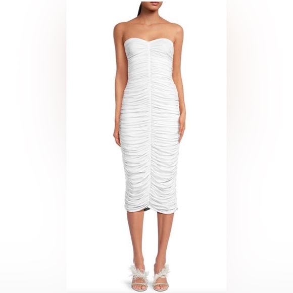 Norma Kamali white strapless dress - Picture 3 of 9